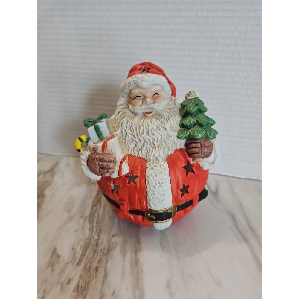Gisela Graham Limited Santa Rolly Polly Tealight Holder Xmas Holiday Decor